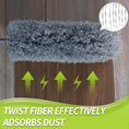 Load image into Gallery viewer, IVYROLL Extendable Duster Kit with 2 Duster Heads - Microfiber and Cobweb Duster