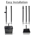 Load image into Gallery viewer, Dolanx Long Handle Broom and Dustpan Set with Convertible Height with Foldable Dustpan - Black