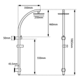 Load image into Gallery viewer, Stainless Steel & Solid Brass - 10" Curved Shower Station- Chrome SIlver