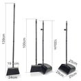 Load image into Gallery viewer, Dolanx Long Handle Broom and Dustpan Set with Convertible Height with Foldable Dustpan - Black