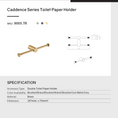 Load image into Gallery viewer, CADDENCE DOUBLE Toilet Paper Holder - Stainless Steel - Gunmetal Grey