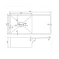 Load image into Gallery viewer, Stainless Steel Handmade Single Bowl Kitchen Sink with Drain Board 960*450*230mm- Chrome Silver