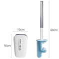 Load image into Gallery viewer, BOOMJOY Silicone Toilet Brush with Wall-Mounted Holder - Under-Rim Cleaning Head