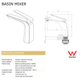 Load image into Gallery viewer, Standard Basin Mixer - Chrome | BELLINO