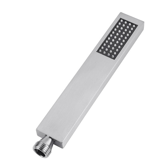 Brass Single Function Handheld Shower Head Square - Brushed Nickel Silver