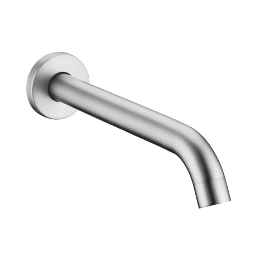 Solid Brass Bathtub/Basin Wall Spout 160mm - Brushed Nickel - LUCID PIN