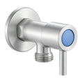 Load image into Gallery viewer, Solid Brass Water Stop Tap One Pair – Round 1/4 Turn – Brushed Nickel