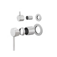 Load image into Gallery viewer, LUCID PIN Wall Diverter Mixer with Separate Cover Plate - Brushed Nickel