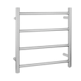 Load image into Gallery viewer, Stainless Steel Heated Towel Rack 4 Bars Round - Brushed Nickel Silver