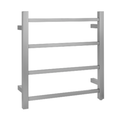 Load image into Gallery viewer, Stainless Steel Heated Towel Rack 4 Bars Square - Brushed Nickel Silver