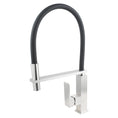 Load image into Gallery viewer, Solid Brass Pull Out Square Kitchen Mixer - Brushed Nickel Silver
