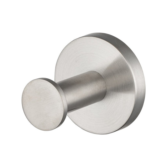 Stainless Steel Robe Hook - Brushed Nickel Silver - LUCID PIN