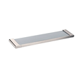 Load image into Gallery viewer, Zinc-alloy and Glass Shelf - Brushed Nickel Silver - VOG