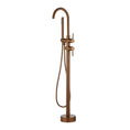 Load image into Gallery viewer, Solid Brass Freestanding Handheld Shower Head & Swivel Spout Tap - Brushed Copper