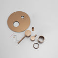 Load image into Gallery viewer, Solid Brass Wall Mixer Tap with Diverter Trim Kit (Match CLPD) - Brushed Copper | LUCID PIN