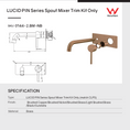Load image into Gallery viewer, Solid Brass Basin/Bath Mixer Trim Kit (Match CLPS) - Black| LUCID PIN