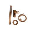 Load image into Gallery viewer, Fixed Round Shower Rail with Handheld Shower Head - Stainless Steel & Solid Brass - Brushed Copper