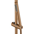 Load image into Gallery viewer, Stainless Steel & Solid Brass Shower Rail with Handheld Shower - Brushed Copper