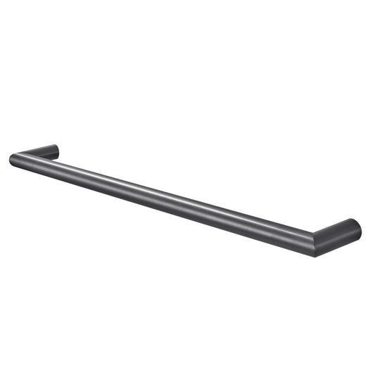 Stainless Steel Electric Heated Towel Rack Single Bar Horizontal - Gunmetal Grey