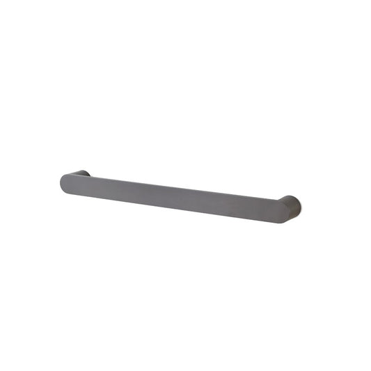 Stainless Steel Electric Heated Towel Rack Single Bar Horizontal - Gunmetal Grey