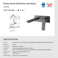 Load image into Gallery viewer, Solid Brass Spout Mixer - Brushed Nickel Silver - RUSHY