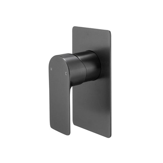 Solid Brass Wall Mixer - Gunmetal Grey - VOG