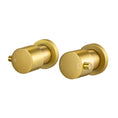 Load image into Gallery viewer, Brass Circle Wall Taps One Pair - Brush Bass Gold