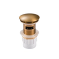 Load image into Gallery viewer, Solid Brass Mushroom Basin Pop Up Waste with Overflow 32/40mm - Brushed Brass Gold
