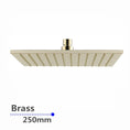 Load image into Gallery viewer, Solid Brass 250mm Shower Head Square - Brushed Brass Gold