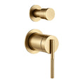 Load image into Gallery viewer, CADDENCE Solid Brass Wall Mixer Tap with Diverter (no Backplate) - Brushed Brass Gold