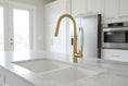 Load image into Gallery viewer, Solid Brass Pull Out Kitchen Mixer - Brushed Brass Gold