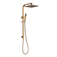Load image into Gallery viewer, Stainless Steel & Solid Brass - 10" Square Shower Station - Brushed Brass