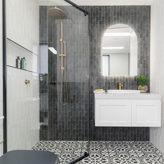 Solid Brass 10" Shower Station - Gunmetal Dark Grey