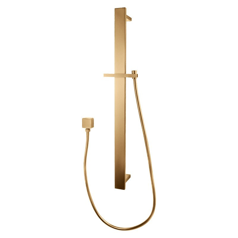Handheld Shower Rail Flat - Stainless Steel & Solid Brass - Brushed Brass Gold