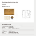 Load image into Gallery viewer, Stainless Steel Single Bowl Kitchen Sink 762 × 457mm - Brushed Brass