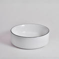 Load image into Gallery viewer, CLAYA Brighton-36 360mm Ceramic Round Basin – Gloss White with Black Rim