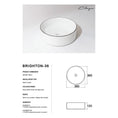 Load image into Gallery viewer, CLAYA Brighton-36 360mm Ceramic Round Basin – Gloss White with Black Rim