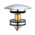 Load image into Gallery viewer, Solid Brass Universal Pop-Up Waste with Overflow - Chrome Silver