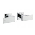 Load image into Gallery viewer, Brass Wall Taps One Pair - Chrome Silver