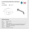 Load image into Gallery viewer, Solid Brass Wall Spout - Gunmetal Grey - LUCID PIN