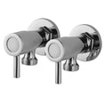 Load image into Gallery viewer, Brass Washing Machine Taps One Pair - Chrome Silver
