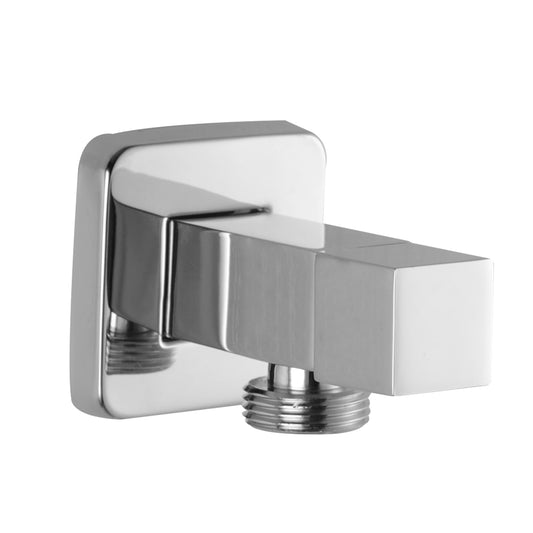 Brass Washing Machine Square Taps One Pair - Chrome Silver