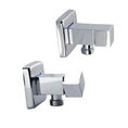Load image into Gallery viewer, Brass Washing Machine Square Taps One Pair - Chrome Silver