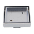 Load image into Gallery viewer, Solid Brass Tile Insert Drain 115x115mm with 100mm Outlet - Chrome Silver