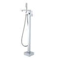 Load image into Gallery viewer, Solid Brass Freestanding Handheld Shower Head & Swivel Spout Tap II - Chrome Silver
