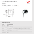 Load image into Gallery viewer, Solid Brass Wall Mixer - Gunmetal Grey - LUCID PIN