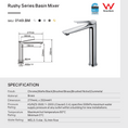 Load image into Gallery viewer, Solid Brass Tall Basin Mixer - Brushed Nickel Silver- RUSHY