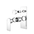 Load image into Gallery viewer, Solid Brass Wall Mixer Tap with Diverter Trim Kit (Match CLPD) - Chrome Silver | VOG