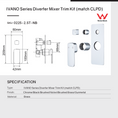 Load image into Gallery viewer, Solid Brass Wall Mixer Tap with Diverter Trim Kit (Match CLPD) - Gunmetal | IVANO