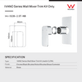 Load image into Gallery viewer, Solid Brass Wall Mixer Tap Trim Kit (Match CLPM) - Chrome | IVANO